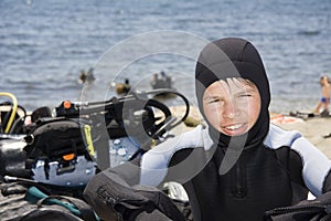 Young diver