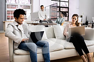 Young Diverse People Working