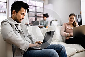 Young Diverse People Working