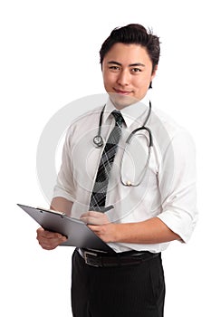 Young doctor with folder