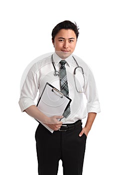 Young doctor with folder