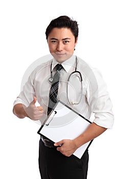 Young doctor with folder