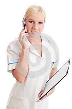 Jung Arzt oder krankenschwester telefon 