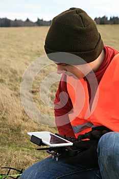 Drone operator is testing new equipment.