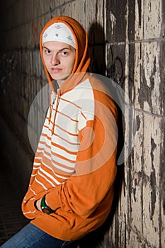 Young drug dealer at night