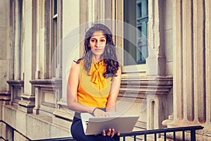 Young East Indian American Business Woman working in New York