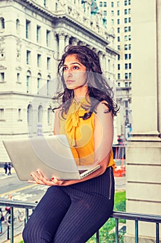Young East Indian American Business Woman working in New York