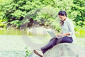 Young East Indian American Woman traveling, working in New York