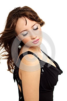 Young elegance woman with beauty hairs