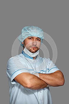 Young emotional doctor