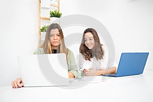 Young entrepreneurial entrepreneurs working in their offices