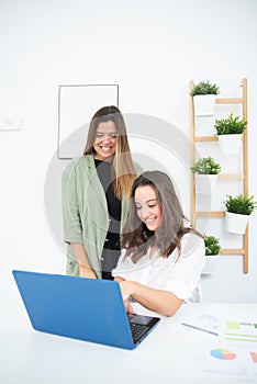 Young entrepreneurial entrepreneurs working in their offices