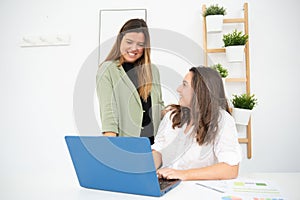 Young entrepreneurial entrepreneurs working in their offices