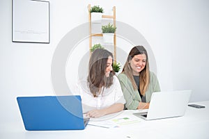 Young entrepreneurial entrepreneurs working in their offices