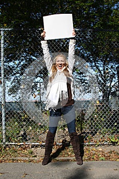 Young environmentalist girl photo