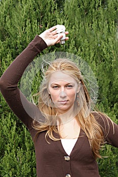 Young environmentalist girl