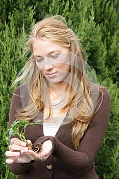 Young environmentalist girl