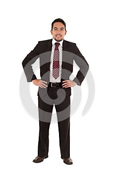 Young executive posing fullbody