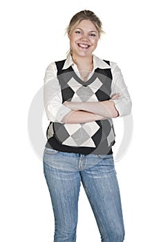 Young executive woman with arms folded and smili