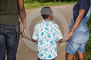 A young family in the countryside