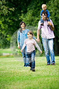 Young Family in Park