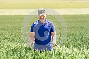 Young farmer in a field