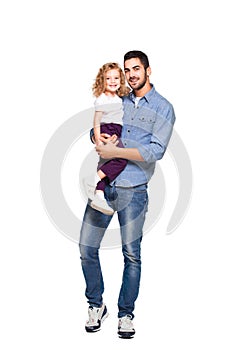 Young father with his daughter