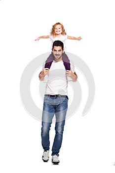 Young father with his daughter