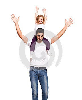 Young father with his daughter