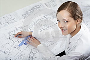 Young female architect