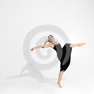 Young female ballet dancer dancing ballet dance