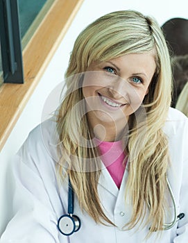 Young female doctor smiling