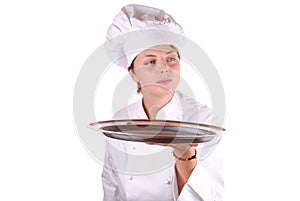 Young female executive chef