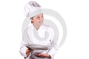 Young female executive chef