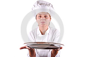 Young female executive chef