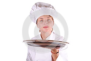 Young female executive chef