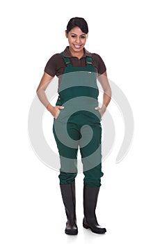 Young female gardner