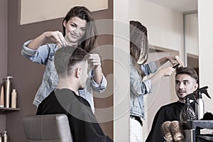 Young female hairdresser