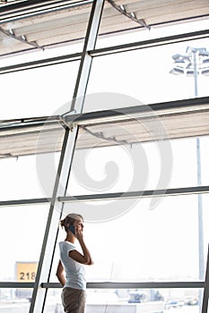 Young female passenger at the airport