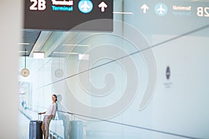 Young female passenger at the airport