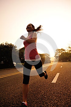 Young fitness sports woman running