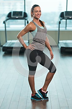 Young Fitness Woman Posing In Gym