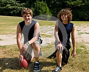 Young football athletes