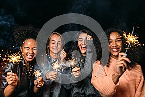 Young friends enjoying a party.