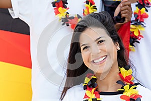 Young german soccer fan at stadium