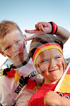 Young German soccer fans