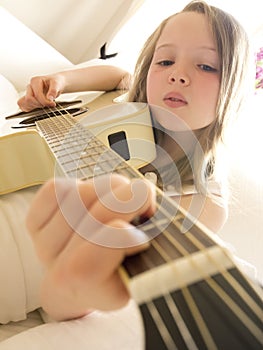 Young Girl on a Acoustic Guitar 5