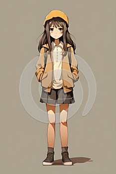 young girl anime style character