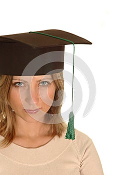 Young girl with bachelor cap