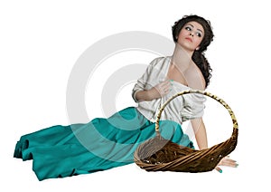 Young girl with basket